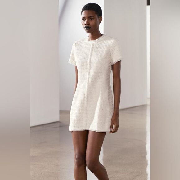 ZARA SHORT STRUCTURED DRESS ZW COLLECTION - Picture 5 of 12